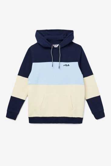 Fila Homme Bryan Sweat Casquetteuche 410 Peacoat / Light Bleu / Sand Fila France ZDQ-586329